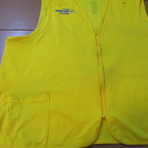 Walmart Associate Yellow Zip Uniform Employee Work Vest Unisex Sz 3XL - Picture 3 of 10